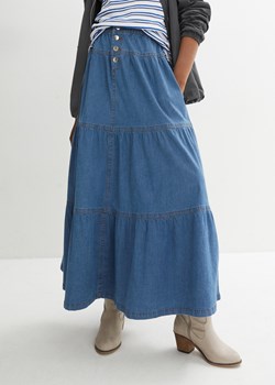 Spódnica dżinsowa z falban ze sklepu bonprix w kategorii Spódnice - zdjęcie 170649871