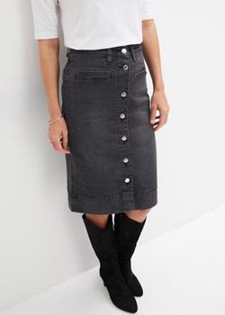 Spódnica dżinsowa z ozdobnymi guzikami ze sklepu bonprix w kategorii Spódnice - zdjęcie 170650000