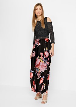 Długa sukienka z kwiatowym nadrukiem ze sklepu bonprix w kategorii Sukienki - zdjęcie 170650083