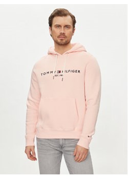 Tommy Hilfiger Bluza Logo MW0MW11599 Różowy Regular Fit ze sklepu MODIVO w kategorii Bluzy męskie - zdjęcie 170652440