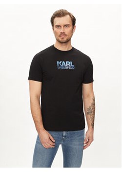 KARL LAGERFELD T-Shirt 755063 542241 Czarny Regular Fit ze sklepu MODIVO w kategorii T-shirty męskie - zdjęcie 170652454