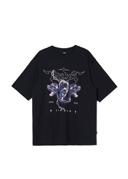 Cropp - Czarna koszulka z nadrukiem - czarny ze sklepu Cropp w kategorii T-shirty męskie - zdjęcie 170652640
