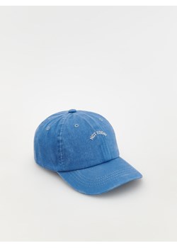 Reserved - Bawełniana czapka z daszkiem - niebieski ze sklepu Reserved w kategorii Czapki dziecięce - zdjęcie 170652811