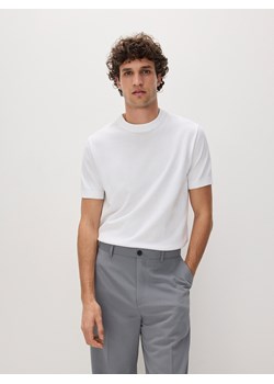 Reserved - Sweter z krótkim rękawem - biały ze sklepu Reserved w kategorii Swetry męskie - zdjęcie 170653024