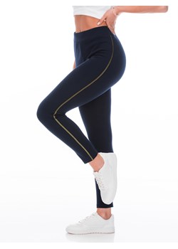 Spodnie damskie legginsy 246PLR - granatowy ze sklepu Edoti w kategorii Spodnie damskie - zdjęcie 170653191