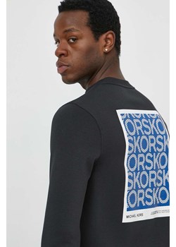 Michael Kors bluza męska kolor czarny z aplikacją ze sklepu ANSWEAR.com w kategorii Bluzy męskie - zdjęcie 170653610