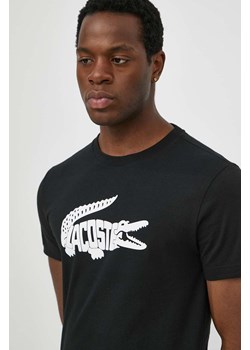 Lacoste t-shirt męski kolor czarny z nadrukiem ze sklepu ANSWEAR.com w kategorii T-shirty męskie - zdjęcie 170653764