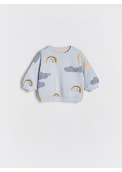 Reserved - Bawełniana bluza z nadrukiem - lawendowy ze sklepu Reserved w kategorii Bluzy i swetry - zdjęcie 170655353