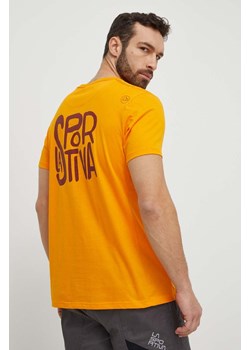 LA Sportiva t-shirt Back Logo męski kolor pomarańczowy z nadrukiem F04102102 ze sklepu ANSWEAR.com w kategorii T-shirty męskie - zdjęcie 170657250
