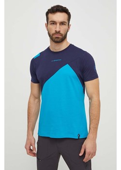 LA Sportiva t-shirt Dude męski kolor niebieski wzorzysty F24614643 ze sklepu ANSWEAR.com w kategorii T-shirty męskie - zdjęcie 170657254