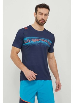LA Sportiva t-shirt sportowy Horizon kolor granatowy z nadrukiem P65643643 ze sklepu ANSWEAR.com w kategorii T-shirty męskie - zdjęcie 170657280