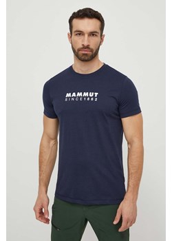 Mammut t-shirt sportowy Mammut Core kolor granatowy z nadrukiem ze sklepu ANSWEAR.com w kategorii T-shirty męskie - zdjęcie 170657304