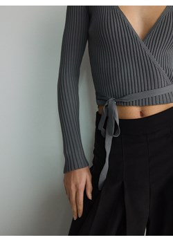 Reserved - Sweter z wiązaniem - szary ze sklepu Reserved w kategorii Swetry damskie - zdjęcie 170658201