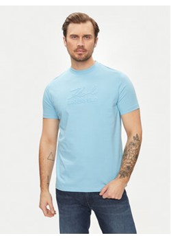 KARL LAGERFELD T-Shirt 755030 542225 Niebieski Regular Fit ze sklepu MODIVO w kategorii T-shirty męskie - zdjęcie 170659482