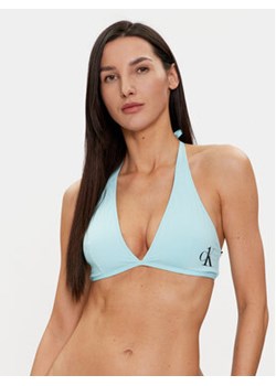 Calvin Klein Swimwear Góra od bikini KW0KW01306 Niebieski ze sklepu MODIVO w kategorii Stroje kąpielowe - zdjęcie 170659670
