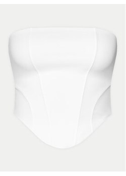 Gina Tricot Top 21293 Biały Slim Fit ze sklepu MODIVO w kategorii Bluzki damskie - zdjęcie 170659754