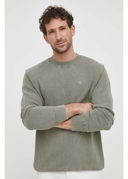 G-Star Raw sweter bawełniany kolor zielony lekki ze sklepu ANSWEAR.com w kategorii Swetry męskie - zdjęcie 170664764