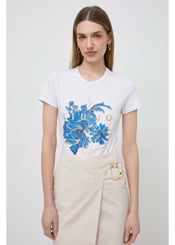Liu Jo t-shirt damski kolor biały ze sklepu ANSWEAR.com w kategorii Bluzki damskie - zdjęcie 170664792