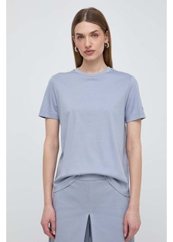 Max Mara Leisure t-shirt damski kolor niebieski 2416941018600 ze sklepu ANSWEAR.com w kategorii Bluzki damskie - zdjęcie 170664822