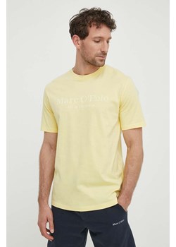 Marc O&apos;Polo t-shirt bawełniany męski kolor żółty z nadrukiem ze sklepu ANSWEAR.com w kategorii T-shirty męskie - zdjęcie 170664904