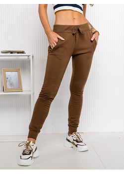Czekoladowe spodnie dresowe damskie Denley CK-01B ze sklepu denley damskie w kategorii Spodnie damskie - zdjęcie 170664953