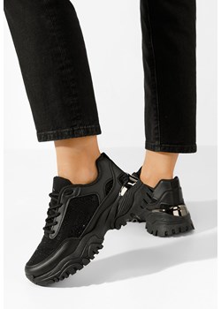 Czarne sneakersy damskie Leyla ze sklepu Zapatos w kategorii Buty sportowe damskie - zdjęcie 170665073