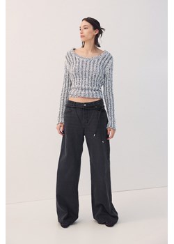 H & M - Wide High Jeans - Szary ze sklepu H&M w kategorii Jeansy damskie - zdjęcie 170667121