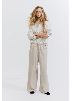 H & M - Szerokie spodnie bez zapięcia - Brązowy ze sklepu H&M w kategorii Spodnie damskie - zdjęcie 170667170
