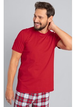 MOSS Piżama męska kr.kr., Kolor czerwony-kratka, Rozmiar S, Italian Fashion ze sklepu Primodo w kategorii Piżamy męskie - zdjęcie 170680733