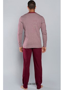 Hilton piżama męska dł.dł., Kolor bordowy, Rozmiar 2XL, Italian Fashion ze sklepu Primodo w kategorii Piżamy męskie - zdjęcie 170680833