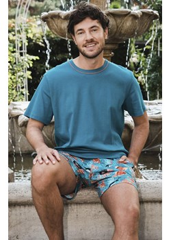 Piżama męska z krótkim rękawem i krótką nogawką Krab, Kolor morski-wzór, Rozmiar S, Italian Fashion ze sklepu Primodo w kategorii Piżamy męskie - zdjęcie 170680873