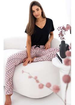 Dwuczęściowa piżama damska Ambar, Kolor czarno-różowy, Rozmiar S, SENSIS ze sklepu Primodo w kategorii Piżamy damskie - zdjęcie 170681553