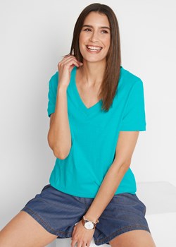 T-shirt z dekoltem w serek ze sklepu bonprix w kategorii Bluzki damskie - zdjęcie 170682301