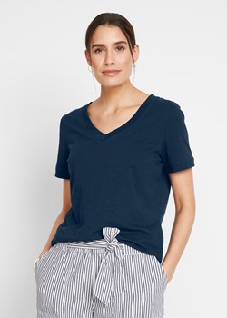 T-shirt z dekoltem w serek ze sklepu bonprix w kategorii Bluzki damskie - zdjęcie 170682303
