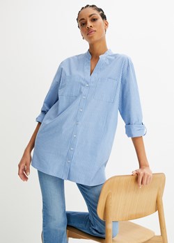 Długa bluzka z wywijanymi rękawami ze sklepu bonprix w kategorii Koszule damskie - zdjęcie 170683002