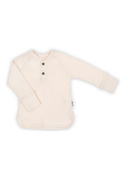 Bluzka bawełniana dziewczęca z długim rękawem beżowa ze sklepu 5.10.15 w kategorii Bluzki dziewczęce - zdjęcie 170683283
