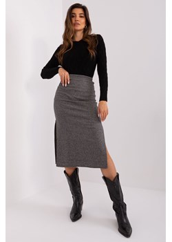 Czarno-szara spódnica damska midi ze sklepu 5.10.15 w kategorii Spódnice - zdjęcie 170683322