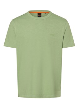 BOSS Orange Koszulka męska - Tegood Mężczyźni Bawełna seledynowy jednolity ze sklepu vangraaf w kategorii T-shirty męskie - zdjęcie 170685360