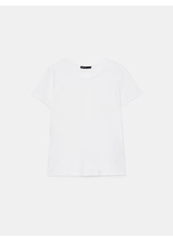 Mohito - Dopasowana koszulka z bawełny - biały ze sklepu Mohito w kategorii Bluzki damskie - zdjęcie 170686613