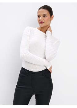 Mohito - Kremowa bluzka z długimi rękawami - kremowy ze sklepu Mohito w kategorii Bluzki damskie - zdjęcie 170686711
