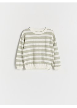 Reserved - Sweter oversize w paski - jasnozielony ze sklepu Reserved w kategorii Bluzy i swetry - zdjęcie 170687514