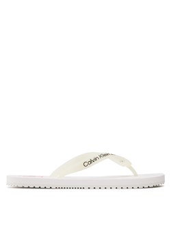 Japonki Calvin Klein Jeans Beach Sandal Logo YM0YM00656 Biały ze sklepu eobuwie.pl w kategorii Klapki męskie - zdjęcie 170688782