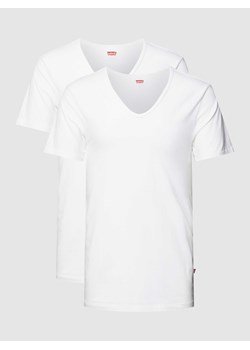 T-shirt z detalem z logo w zestawie 2 szt. ze sklepu Peek&Cloppenburg  w kategorii Podkoszulki męskie - zdjęcie 170695351