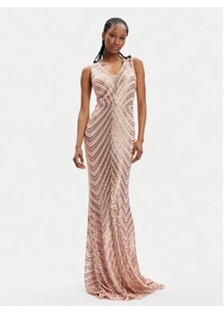Fracomina Sukienka wieczorowa FQ24SD3029W66701 Różowy Slim Fit ze sklepu MODIVO w kategorii Sukienki - zdjęcie 170696471