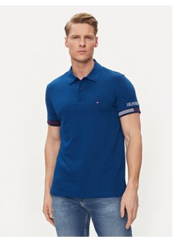 Tommy Hilfiger Polo Flag MW0MW34780 Niebieski Slim Fit ze sklepu MODIVO w kategorii T-shirty męskie - zdjęcie 170696614