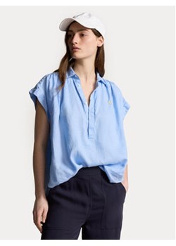 Polo Ralph Lauren Koszula 211935131003 Niebieski Relaxed Fit ze sklepu MODIVO w kategorii Koszule damskie - zdjęcie 170696753