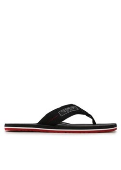 Tommy Hilfiger Japonki Patch Hilfiger Beach Sandal FM0FM04470 Czarny ze sklepu MODIVO w kategorii Klapki męskie - zdjęcie 170697554