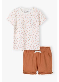 Bawełniany komplet niemowlęcy - t-shirt + szorty ze sklepu 5.10.15 w kategorii Komplety niemowlęce - zdjęcie 170697571