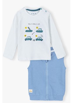 Komplet niemowlęcy bluzka z długim rękawem i dzianinowa kamizelka ze sklepu 5.10.15 w kategorii Komplety niemowlęce - zdjęcie 170697622