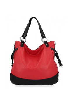 Uniwersalna Torebka Damska XL firmy Hernan HB982 Czerwona ze sklepu PaniTorbalska w kategorii Torby Shopper bag - zdjęcie 170697904